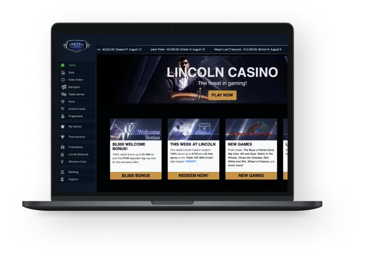 Lincoln Casino Desktop